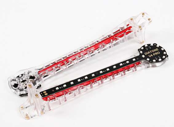 Upswept LED Upgrade Arms for V500 / H550 and DJI Flamewheel Multirotors (Red) (2pcs)