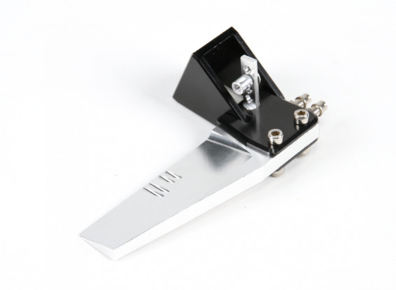 96mm CNC Rudder Unit with Twin Cooling Inlets (Black/Silver)