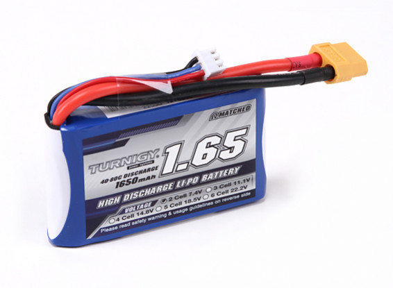 Turnigy 1650mAh 2S 40C Lipo Pack for H-King Sand Storm 1/12th 2WD Buggy-1