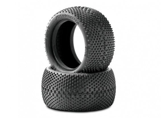 JCONCEPTS Flip Outs 1/10th Buggy Rear Tires - Green (Super Soft) Compound