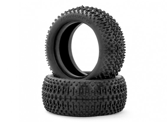 JCONCEPTS Goose Bumps 1/10th 4WD Buggy Front Tyres - Green (Super Soft) Compound