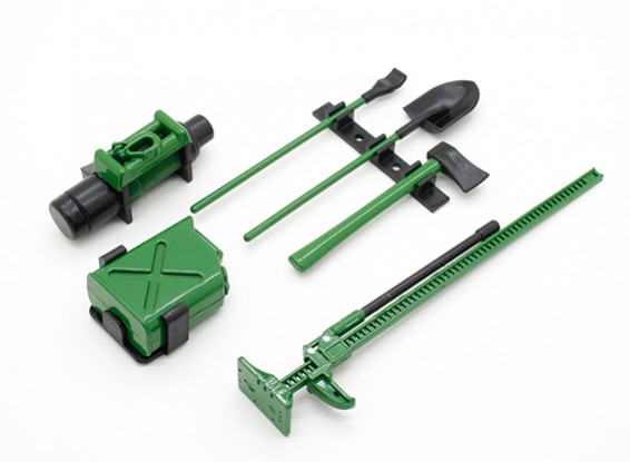 1/10 Scale Defender Accessory Set with Dummy Winch - Green