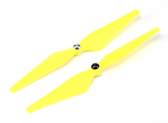 Hobbyking™  Self Tightening Propeller 9x4.5 Yellow (CW/CCW) (2pcs)