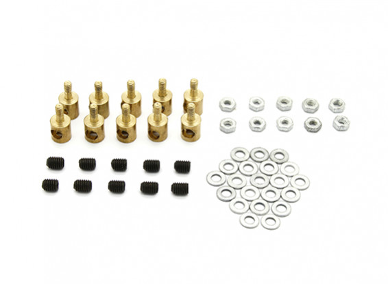 Brass Linkage Stopper For 3mm Pushrods (10pcs)