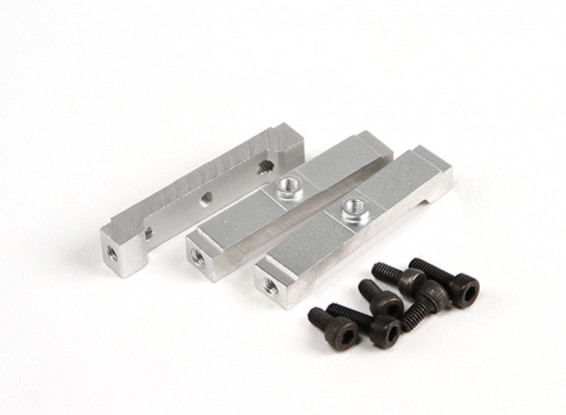 Assault 450L Flybarless 3D Helicopter CNC Lower Frame Fixing Block (3pcs)
