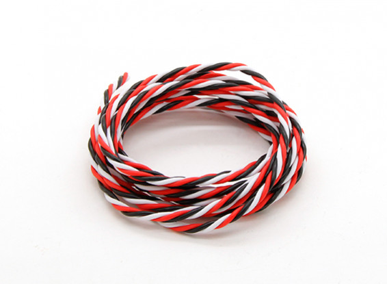 Twisted 22AWG Servo Wire Red/Black/White (2m)