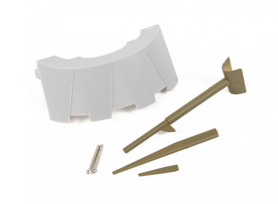 Replacement Plastic Scale Parts for Durafly Curtiss P-40N Warhawk.