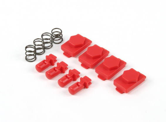 Hexmag Airsoft HexID Latchplates / Followers 4pcs Set (LAVA Red)