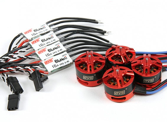 DYS BE1806 2300KV Combo set with 16amp Opto Speed Controllers X 4
