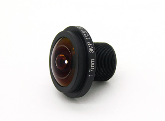 1.7mm Wide Angle Lens, F2.0 , Mount 12x0.5 , CCD Size 1/3", Angle 185°