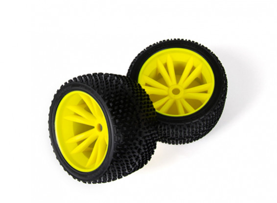 BSR Berserker 1/8 Electric Truggy - Wheel Set (Yellow) (1 pair) 817351-Y