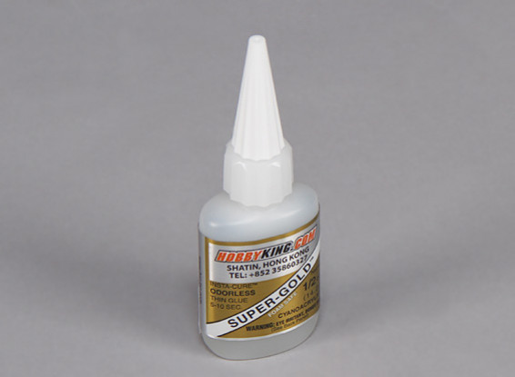 Super Gold Thin Odorless CA Glue 1/2 oz (Foam Safe)
