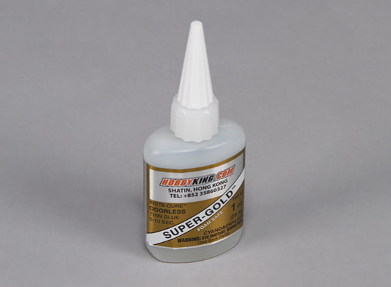 Super Gold Thin Odorless CA Glue 1. oz (Foam Safe)