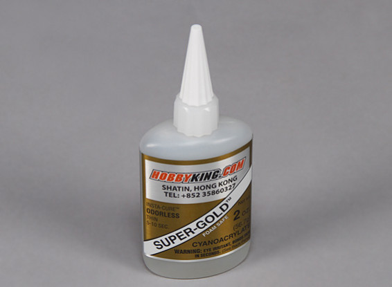 Super Gold Thin Odorless CA Glue 2. oz (Foam Safe)