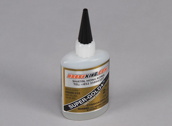 Super Gold Plus Odorless CA Glue 2. oz (Foam Safe)