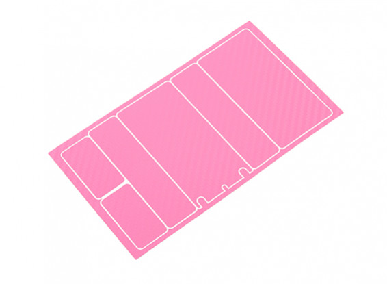 TrackStar Decorative Battery Cover Panels for 2S Shorty Pack Pink Carbon Pattern (1 Pc)