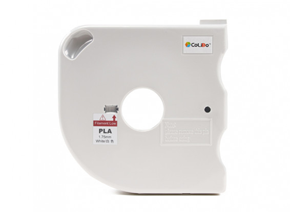 CoLiDo 3D Printer Filament 1.75mm PLA 500g Spool w/Cartridge (White)