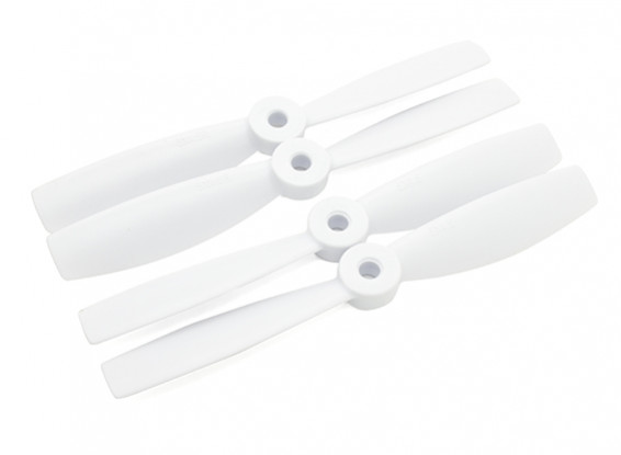Diatone Bull Nose Plastic Propellers 5 x 4.5 (CW/CCW) (White) (2 Pairs)