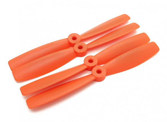 Diatone Bull Nose Plastic Propellers 6 x 4.5 (CW/CCW) (Orange) (2 Pairs)