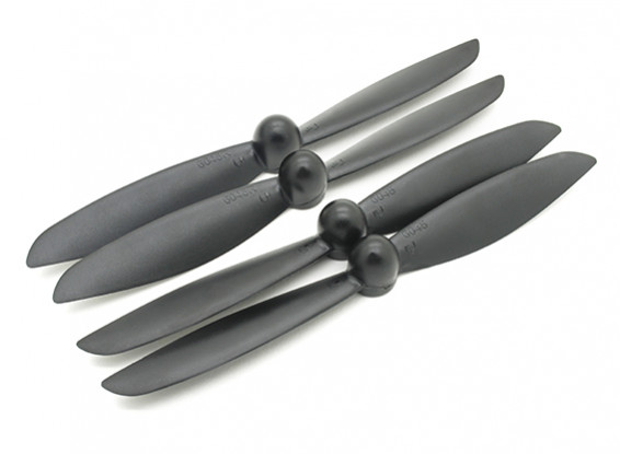 Diatone 6045 Plastic Self Tightening Propellers 6 x 4.5 (CW/CCW) (Black) (2 Pairs)
