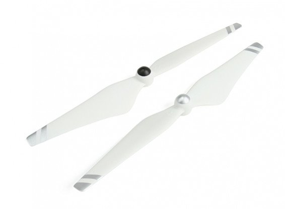 Nova Pro/Phantom Compatible 9450 Self-tightening Propellers White with Silver Stripes