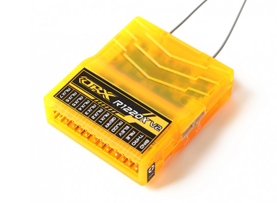 OrangeRx R1220X V2 12Ch 2.4GHz DSM2/DSMX Compatibility Full Range Rx w/Div Ant, F/Safe & CPPM