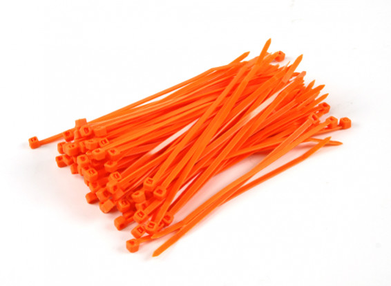 Cable Ties 150mm x 4mm Orange (100pcs)