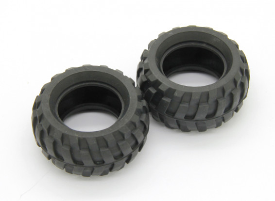 Tires (2pcs) - Basher RockSta 1/24 4WS Mini Rock Crawler