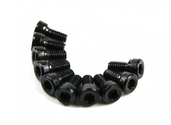Screw Socket Head Hex M2.5 x 5mm Machine Thread Steel Black (10pcs)