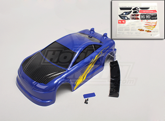 Painted Body w/Decals - Turnigy TR-V7 1/16 Brushless Drift Car w/Carbon Chassis