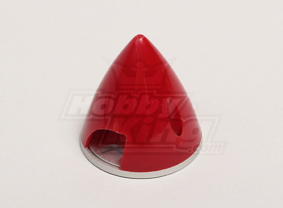 Nylon Spinner with Alloy Backplate 45mm Red