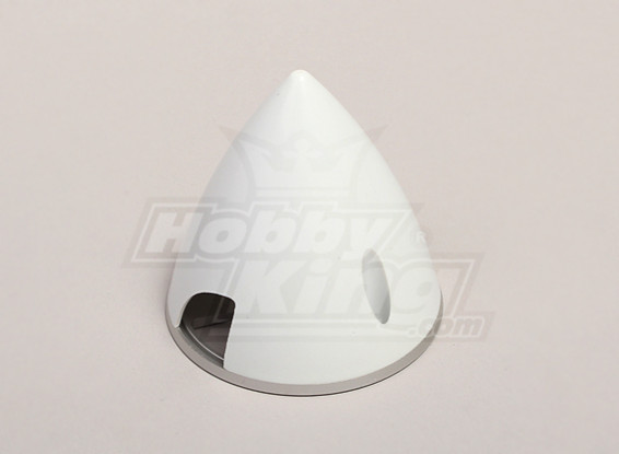 Nylon Spinner with Alloy Backplate 63mm White