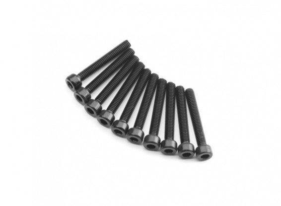 Screw Socket Head Hex M4 x 28mm Machine Steel Black (10pcs)