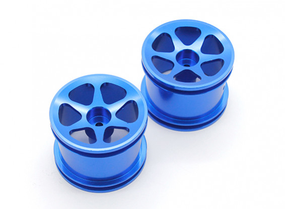 GPM Racing Associated RC18T Alloy Standard Sinkage Surface Rims (6 Poles) (Blue) (1pr)