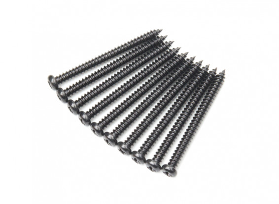 M4 30mm Truss head self tapping black oxide type-A point 10 pcs 