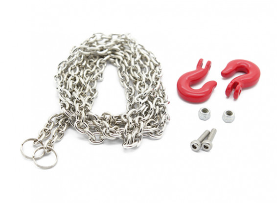 1/10 Scale Aluminum Hook (Large) with Steel Chain