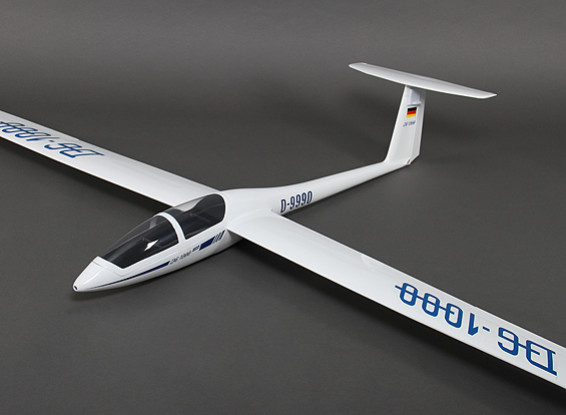 DG-1000 Composite Sailplane 2650mm w/Air Brakes/Retracting Main Wheel/Geardoors (ARF)