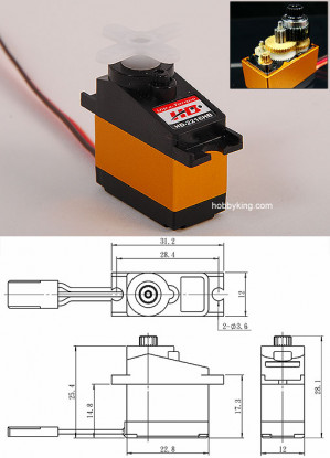 Digital high torque bearing servo 13.5g/2.2kg/.09sec