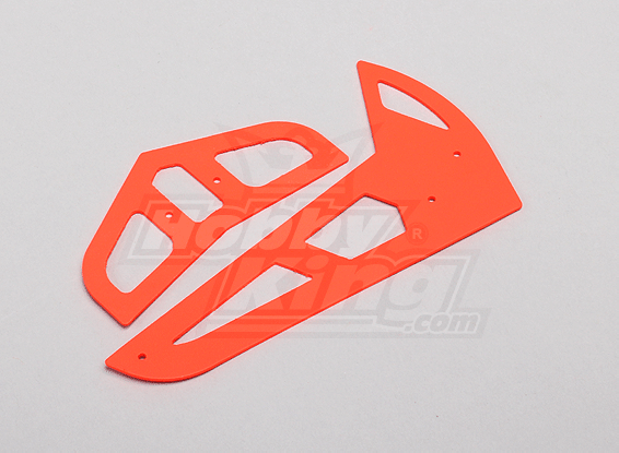 Neon Orange Fiberglass Horizontal/Vertical Fins Trex 450 V1/V2/Sport/PRO