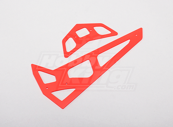 Neon Red Fiberglass Horizontal/Vertical Fins Trex 550E