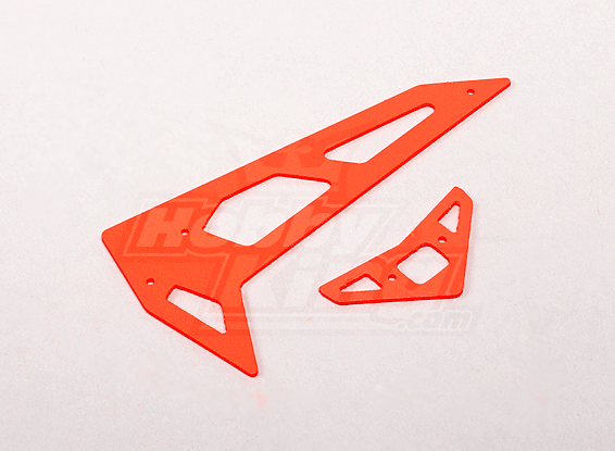 Neon Orange Fiberglass Horizontal/Vertical Fins Trex 450 Sport