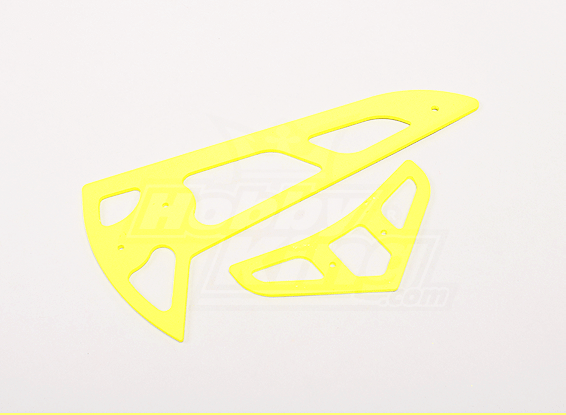 Neon Yellow Fiberglass Horizontal/Vertical Fins Trex 600 ESP