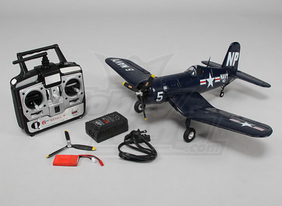 Micro F4U 5NL Corsair 550mm w/2.4ghz TX/RX, charger & lipo (RTF - Mode 2)