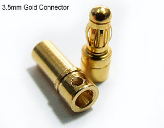 10 x RC 3.5mm Pairs Gold Bullet Connector Heat Shrink Lipo Battery ESC Motor 