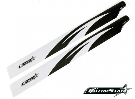 690mm RotorStar Premium 3K Carbon Fiber Flybarless Helicopter Main Blades