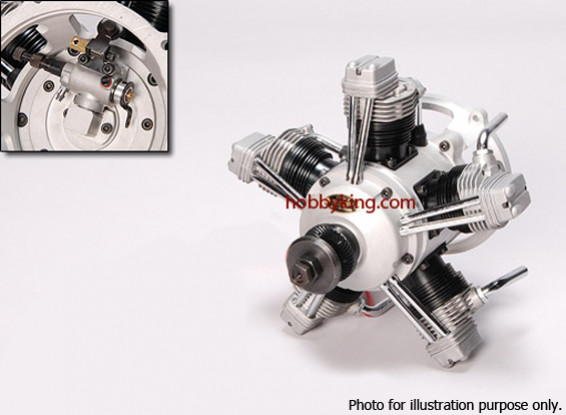 SCRATCH/DENT - ASP FS400AR Four Stroke 5 Cylinder Glow Engine