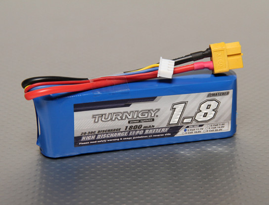 Turnigy 1500mAh 3S 20C 11.1V LiPo Battery  w/ EC3 E-flite Compatible