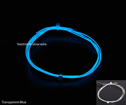 hexTronik Lumifly Glow Wire Transparent 1.2mtr