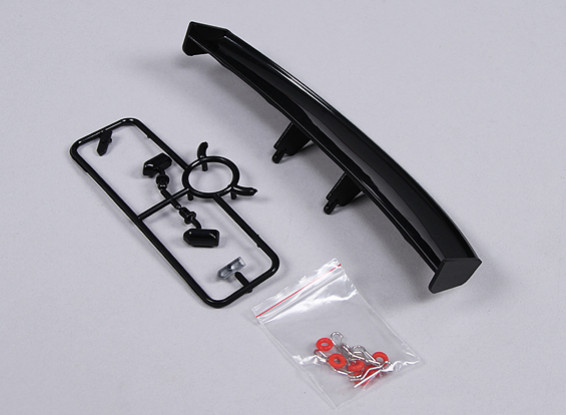 1/10 Wing and Mirrors with Clips (Black)