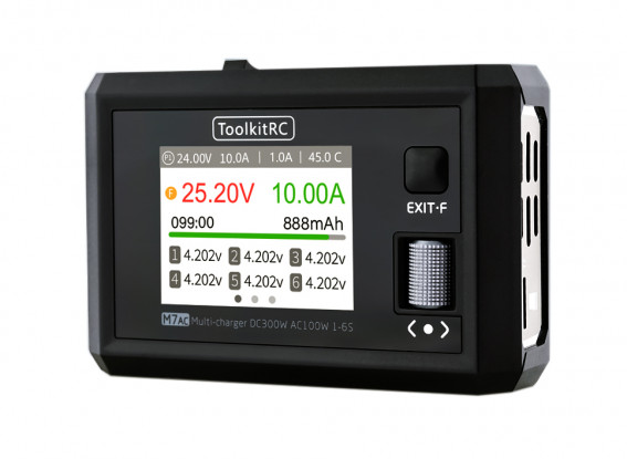 ToolkitRC M7AC (US Plug) 1~6S 15A 300W AC/DC Multifunction Balance Charger/Discharger